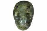 Realistic, Polished Labradorite Skull #116308-1